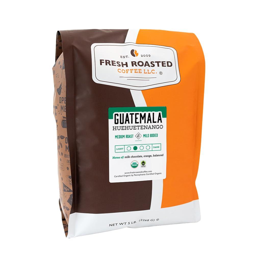 image:imageFresh Roasted Coffee Organic Dark Mexican Mold amp Myco 3rd Party Tested USDA Kosher Dark Roast 5 lb 80 oz GroundOrganic Guatemalan Huehuetenango