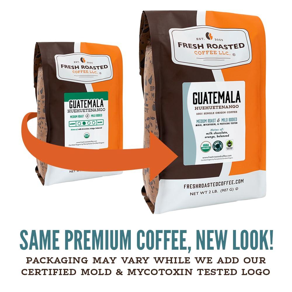 image:imageFresh Roasted Coffee Organic Dark Mexican Mold amp Myco 3rd Party Tested USDA Kosher Dark Roast 5 lb 80 oz GroundOrganic Guatemalan Huehuetenango