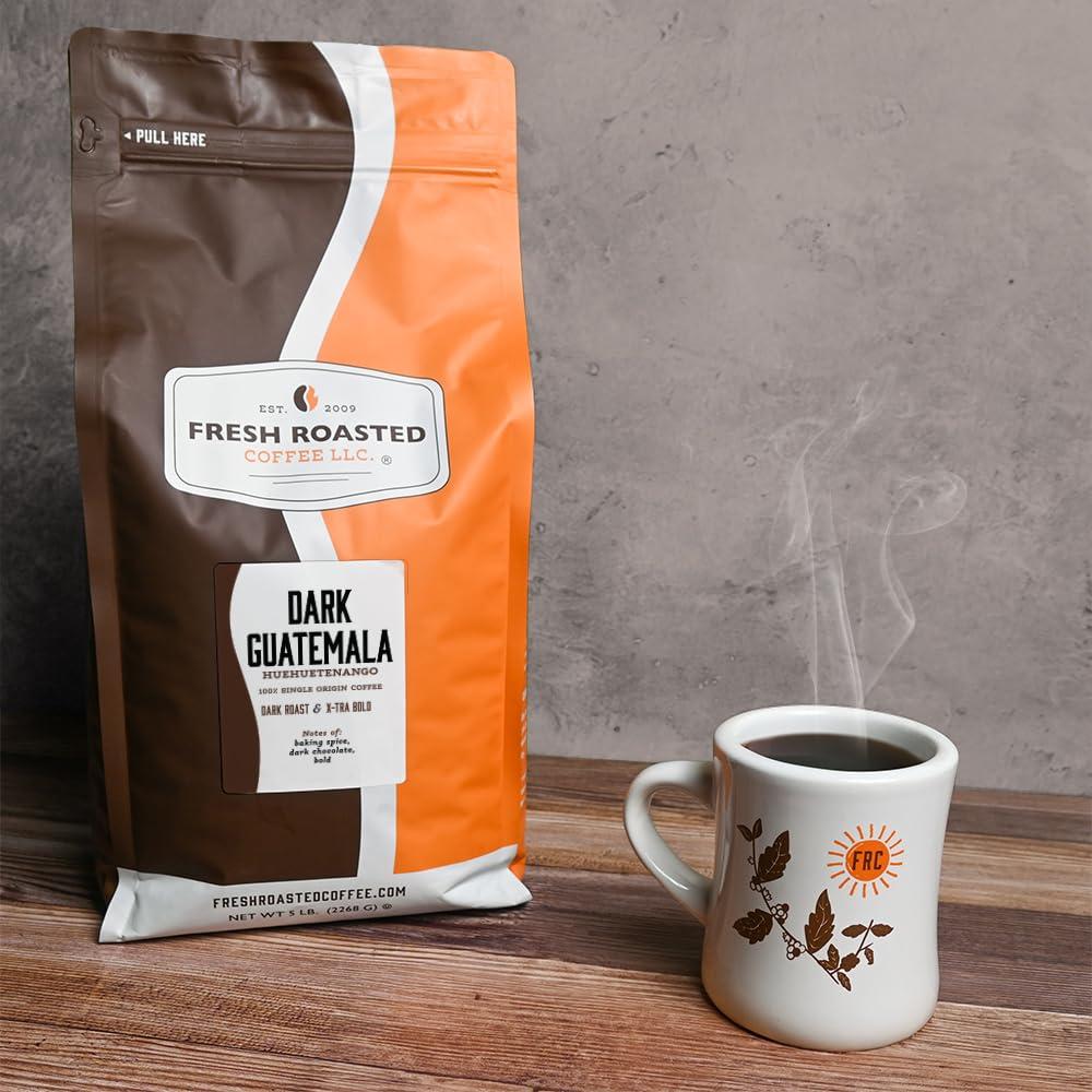 image:imageFresh Roasted Coffee Organic Dark Mexican Mold amp Myco 3rd Party Tested USDA Organic Kosher Dark Roast 5 lb 80 oz Whole BeanDark Guatemala Huehuetenango