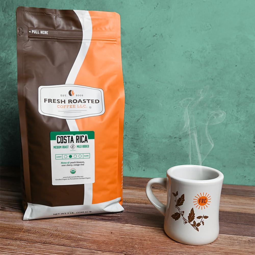 image:imageFresh Roasted Coffee Organic Dark Mexican Mold amp Myco 3rd Party Tested USDA Organic Kosher Dark Roast 5 lb 80 oz Whole BeanOrganic Costa Rican