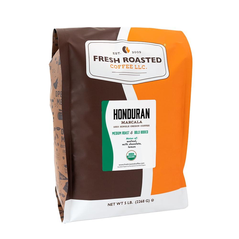 image:imageFresh Roasted Coffee Organic Dark Mexican Mold amp Myco 3rd Party Tested USDA Organic Kosher Dark Roast 5 lb 80 oz Whole BeanOrganic Honduran Marcala