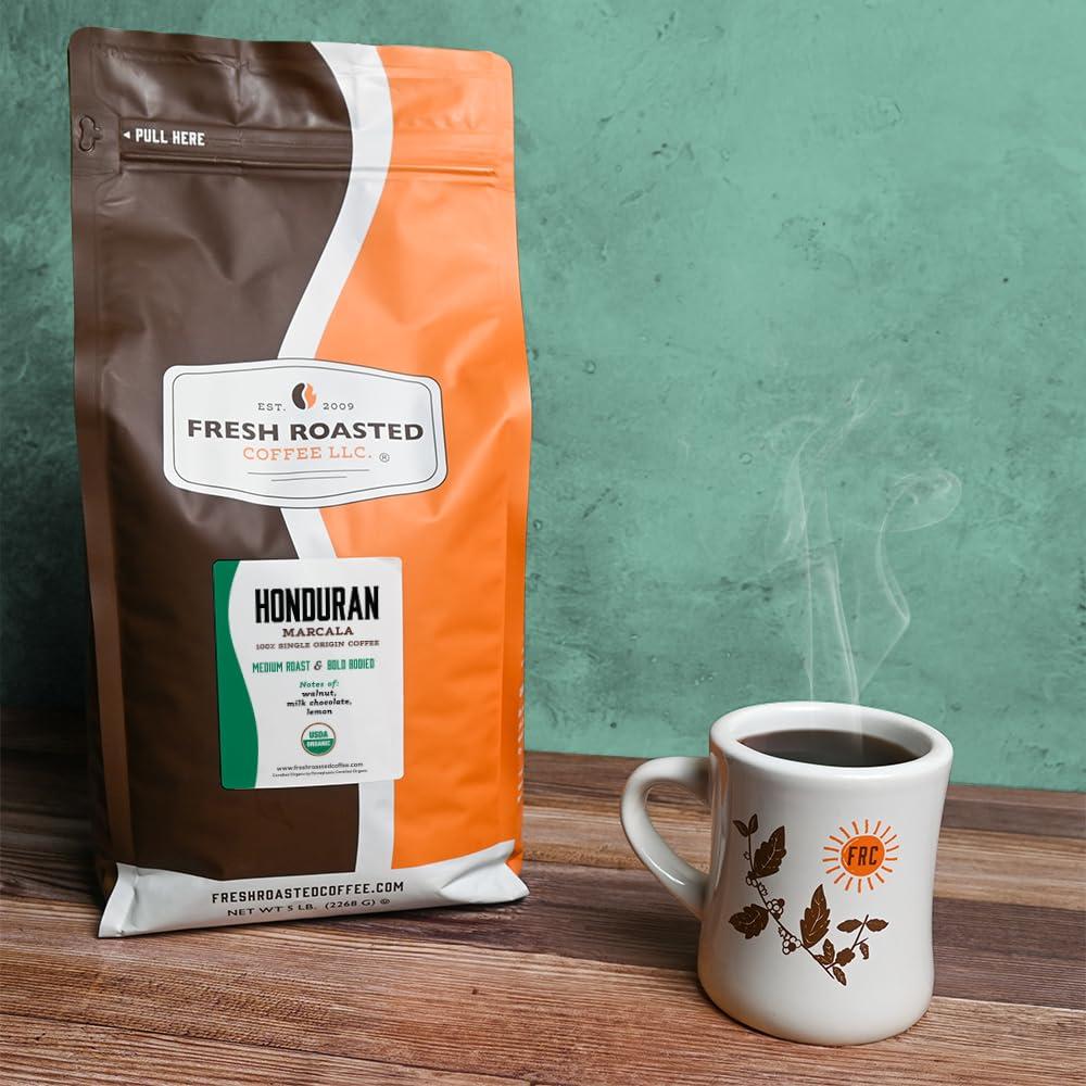 image:imageFresh Roasted Coffee Organic Dark Mexican Mold amp Myco 3rd Party Tested USDA Organic Kosher Dark Roast 5 lb 80 oz Whole BeanOrganic Honduran Marcala