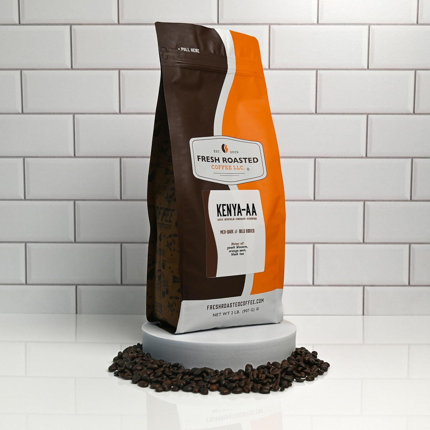 image:imageFresh Roasted Coffee Organic Ethiopian Yirgacheffe USDA Organic Kosher 3rd Party Tested for Mold Myco Pesticides 2 lb 32 oz Whole BeanKenya AA