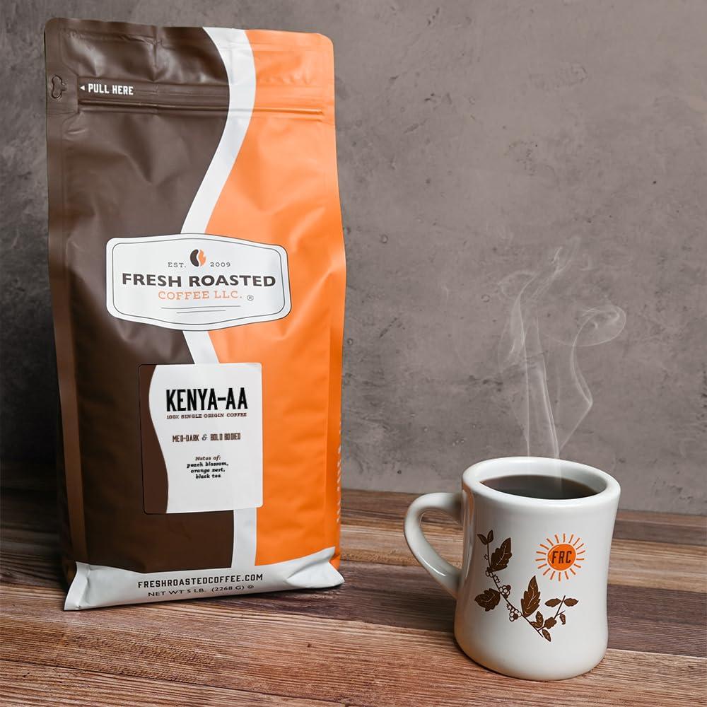 image:imageFresh Roasted Coffee Organic Ethiopian Yirgacheffe USDA Organic Kosher 3rd Party Tested for Mold Myco Pesticides 2 lb 32 oz Whole BeanKenya AA