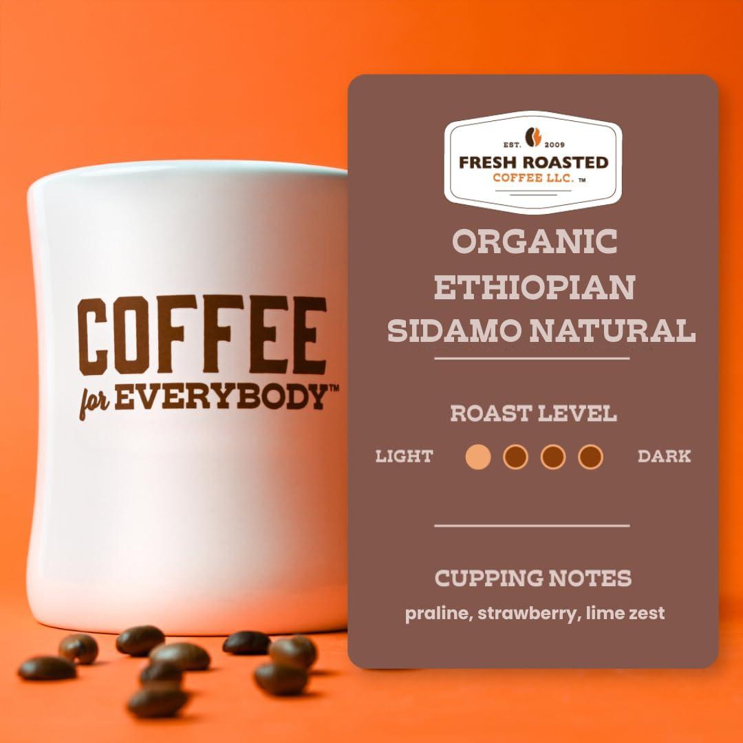 image:imageFresh Roasted Coffee Organic Ethiopian Yirgacheffe USDA Organic Mold amp Myco 3rd Party Tested Kosher 2 lb 32 oz GroundOrganic Ethiopian Sidamo Guji