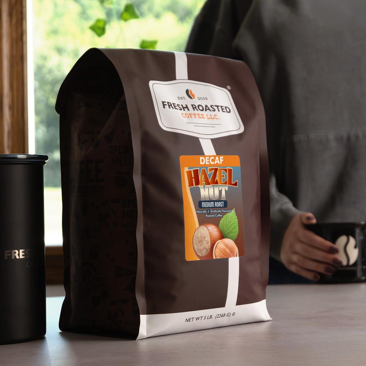 image:imageFresh Roasted Coffee Organic Peru WaterProcessed HalfCaf Mold amp Myco 3rd Party Tested USDA Organic Kosher Med Roast 5 lb 80 oz Whole BeanDecaf Hazelnut