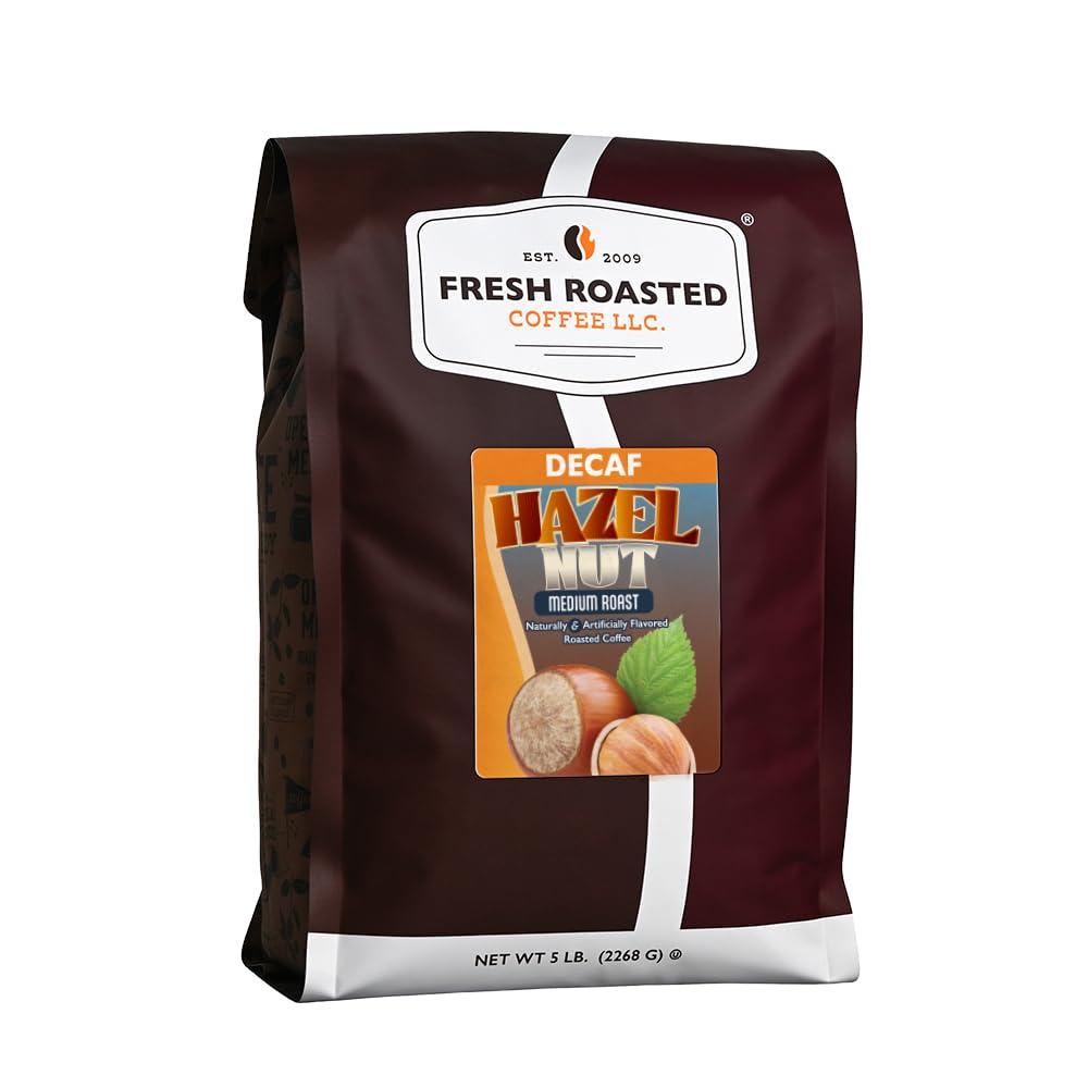 image:imageFresh Roasted Coffee Organic Peru WaterProcessed HalfCaf Mold amp Myco 3rd Party Tested USDA Organic Kosher Med Roast 5 lb 80 oz Whole BeanDecaf Hazelnut