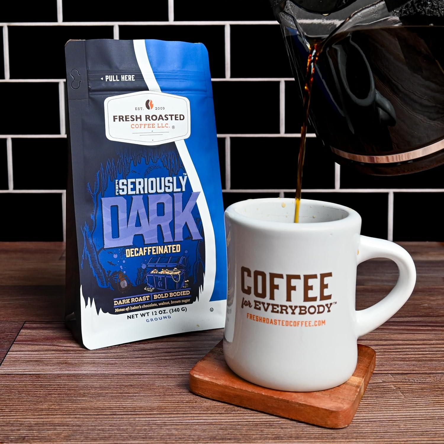 image:imageFresh Roasted Coffee USDA Organic Peru WaterProcessed Decaf 3rd Party Tested for Pesticides Mold Mycotoxins Kosher 100 Arabica Specialty Grade Med Roast 2 lb 32 oz GroundSeriously Dark Decaf