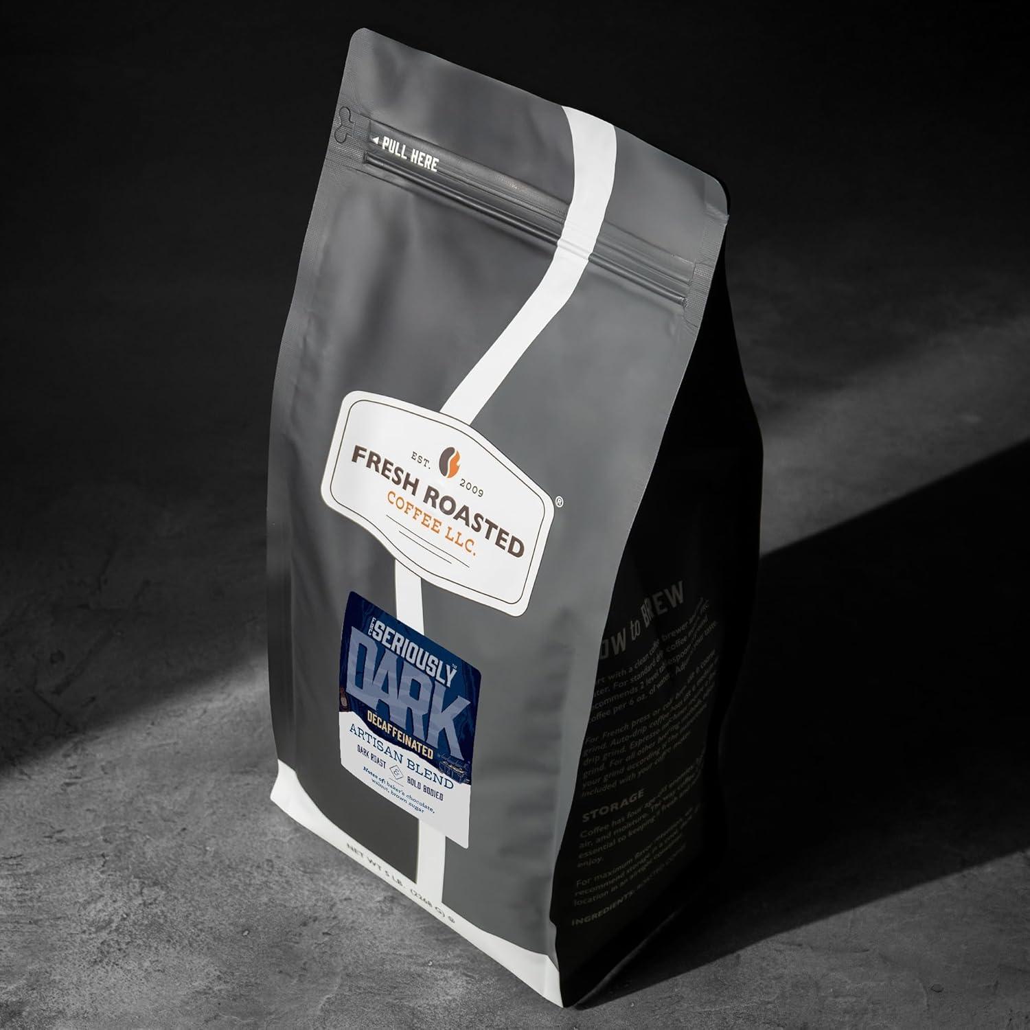 image:imageFresh Roasted Coffee USDA Organic Peru WaterProcessed Decaf 3rd Party Tested for Pesticides Mold Mycotoxins Kosher 100 Arabica Specialty Grade Med Roast 2 lb 32 oz GroundSeriously Dark Decaf