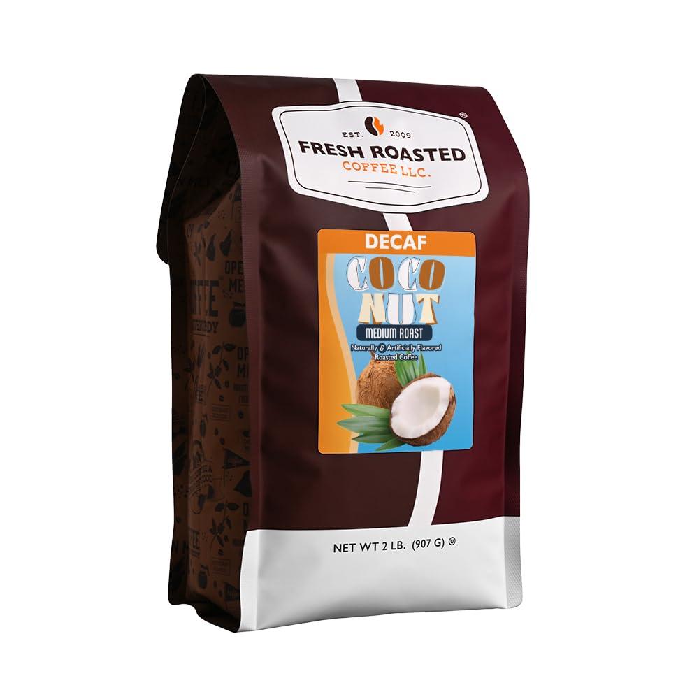 image:imageFresh Roasted Coffee USDA Organic Peru WaterProcessed Decaf 3rd Party Tested for Pesticides Mold Mycotoxins Kosher 100 Arabica Specialty Grade Med Roast 2 lb 32 oz GroundDecaf Coconut