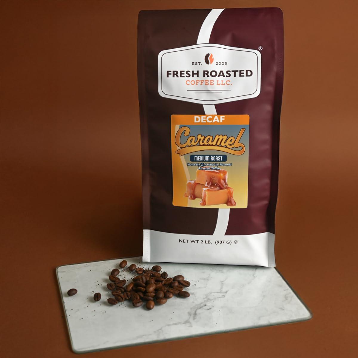 image:imageFresh Roasted Coffee USDA Organic Peru WaterProcessed Decaf 3rd Party Tested for Pesticides Mold Mycotoxins Kosher 100 Arabica Specialty Grade Med Roast 2 lb 32 oz GroundDecaf Caramel