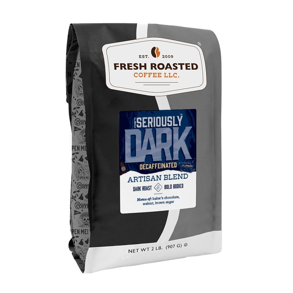 image:imageFresh Roasted Coffee USDA Organic Peru WaterProcessed Decaf 3rd Party Tested for Pesticides Mold Mycotoxins Kosher 100 Arabica Specialty Grade Med Roast 2 lb 32 oz GroundSeriously Dark Decaf