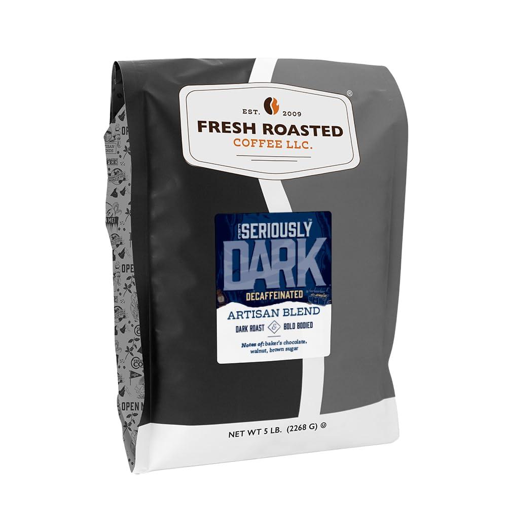image:imageFresh Roasted Coffee USDA Organic Peru WaterProcessed Decaf 3rd Party Tested for Pesticides Mold Mycotoxins Kosher 100 Arabica Specialty Grade Med Roast 2 lb 32 oz GroundSeriously Dark Decaf