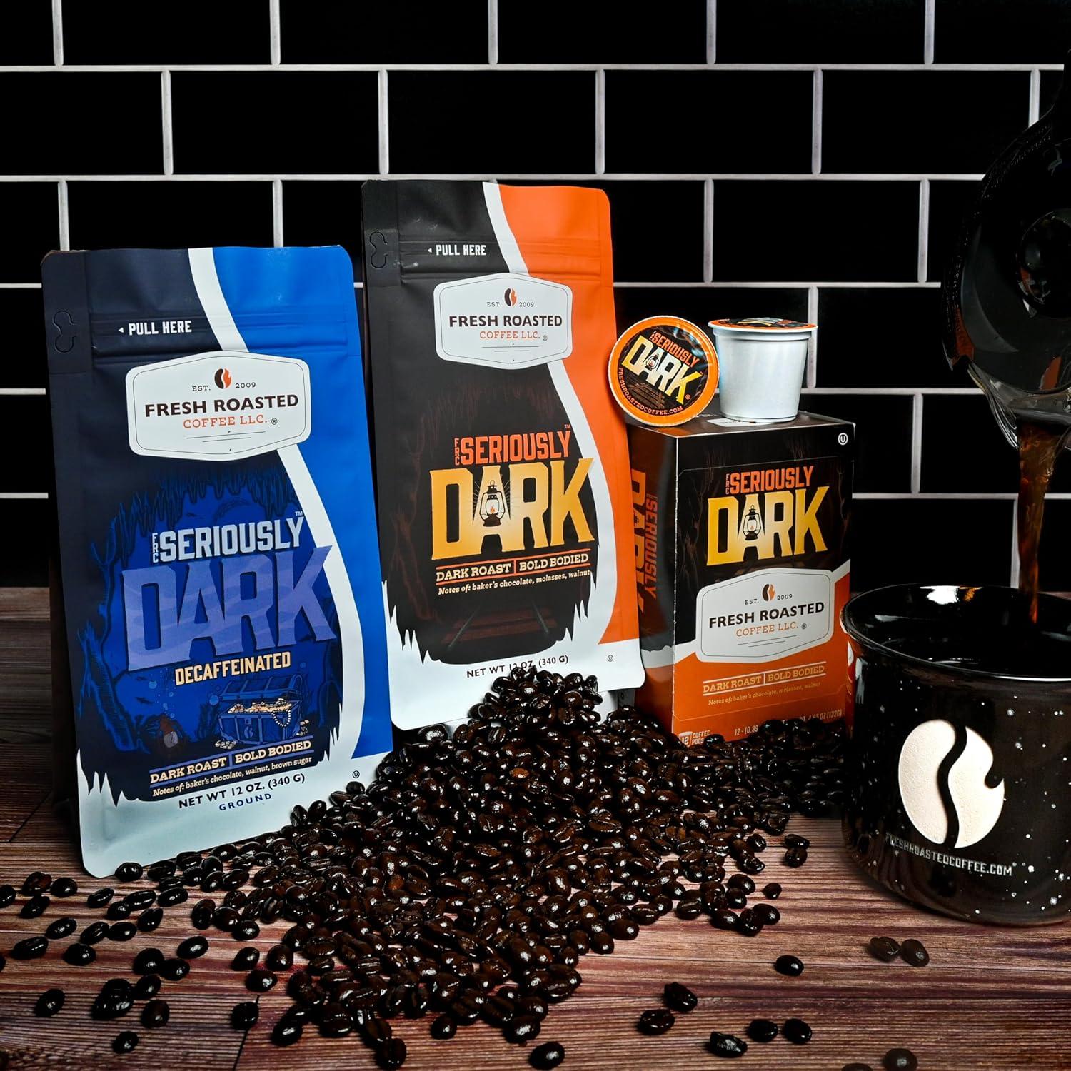 image:imageFresh Roasted Coffee USDA Organic Peru WaterProcessed Decaf 3rd Party Tested for Pesticides Mold Mycotoxins Kosher 100 Arabica Specialty Grade Med Roast 2 lb 32 oz GroundSeriously Dark Decaf