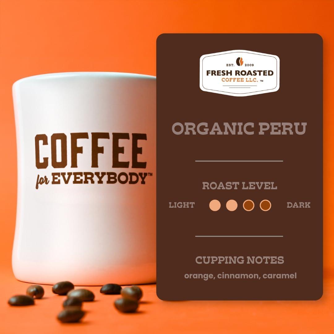 image:imageFresh Roasted Coffee USDA Organic Peru WaterProcessed Half Caf envipods 3rd Party Tested for Pesticides Mold Mycotoxins BPI Compostable Med Roast 72 CT Pods for K Cup BrewersOrganic Peru