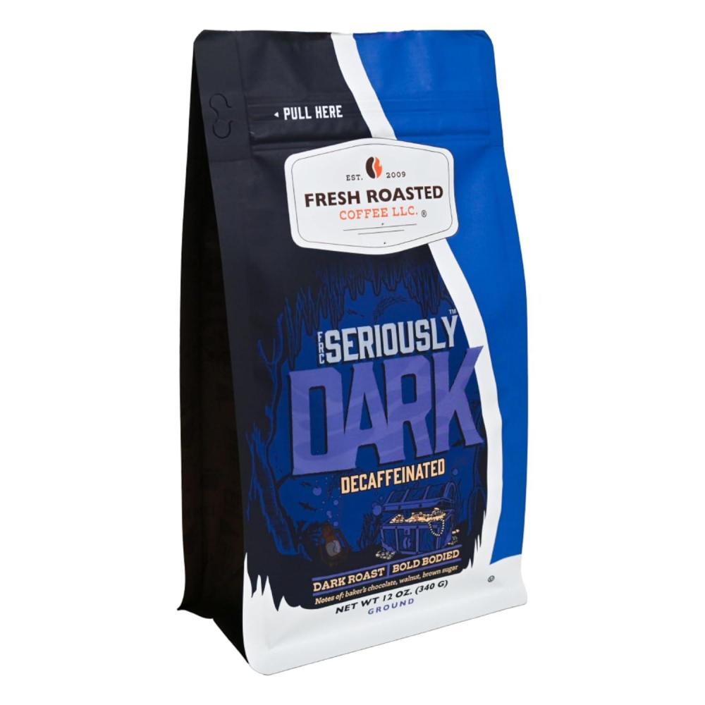 image:imageFresh Roasted Coffee Organic Peru WaterProcessed HalfCaf  Mold amp Myco 3rd Party Tested USDA Organic Kosher  Med Roast 5 lb 80 oz Whole BeanSeriously Dark Decaf
