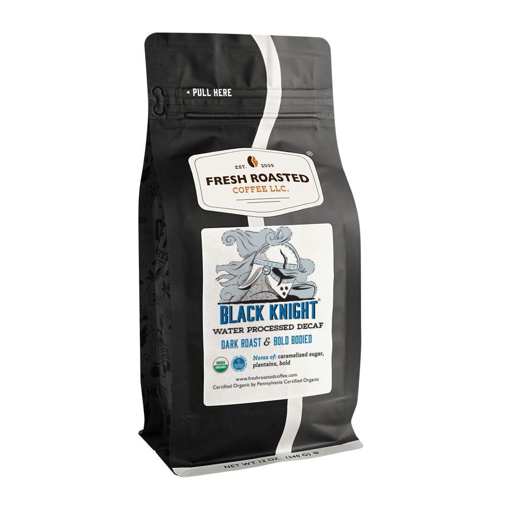 image:imageFresh Roasted Coffee USDA Organic Peru WaterProcessed Decaf  3rd Party Tested for Pesticides Mold Mycotoxins Kosher  100 Arabica Specialty Grade Med Roast 2 lb 32 oz GroundOrganic Black Knight WaterProcessed Decaf