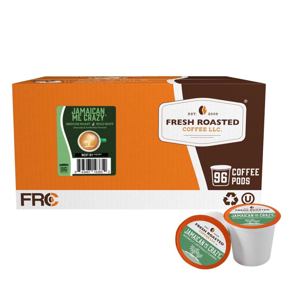 image:imageFresh Roasted Coffee USDA Organic Peru WaterProcessed Decaf  3rd Party Tested for Pesticides Mold Mycotoxins Kosher  100 Arabica Specialty Grade Med Roast 72 Pods for K Cup BrewersJamican Me Crazy