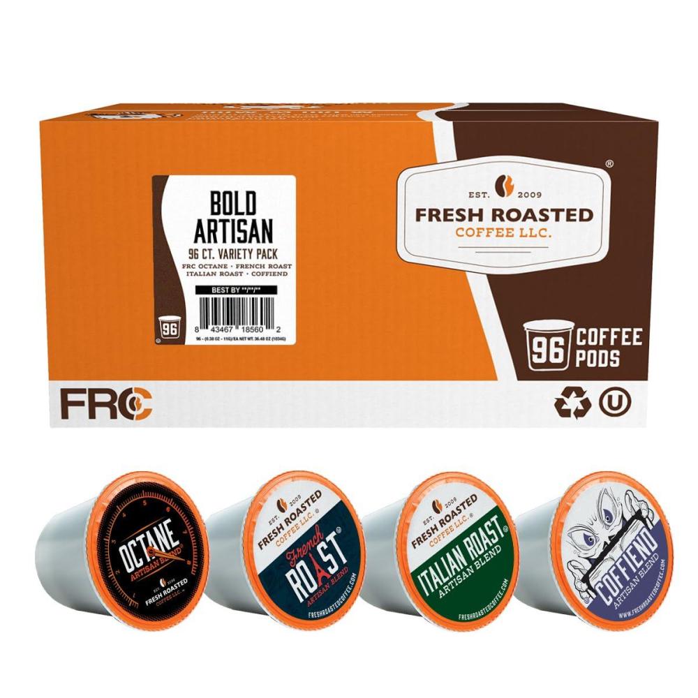image:imageFresh Roasted Coffee USDA Organic Peru WaterProcessed Decaf  3rd Party Tested for Pesticides Mold Mycotoxins Kosher  100 Arabica Specialty Grade Med Roast 72 Pods for K Cup BrewersBold Artisan Blend Variety Pack