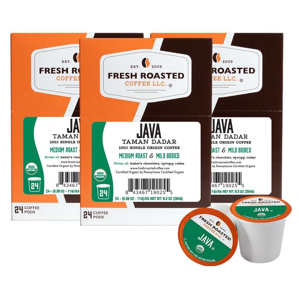image:imageFresh Roasted Coffee USDA Organic Peru WaterProcessed Decaf  3rd Party Tested for Pesticides Mold Mycotoxins Kosher  100 Arabica Specialty Grade Med Roast 72 Pods for K Cup BrewersOrganic Java Taman Dadar