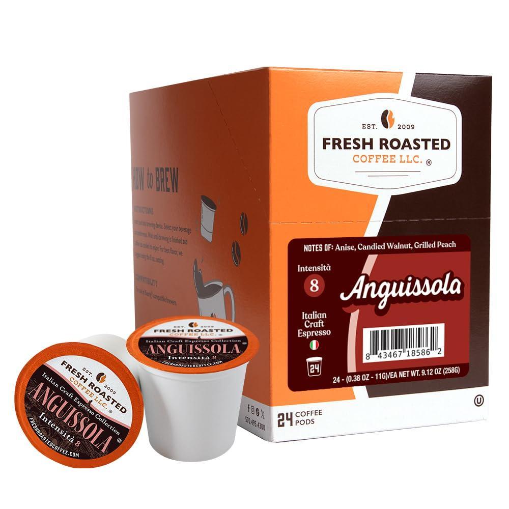 image:imageFresh Roasted Coffee USDA Organic Peru WaterProcessed Decaf  3rd Party Tested for Pesticides Mold Mycotoxins Kosher  100 Arabica Specialty Grade Med Roast 72 Pods for K Cup BrewersAnguissola Italian Craft