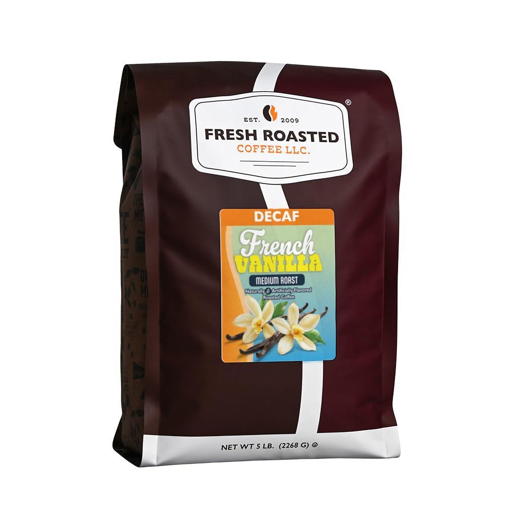 image:imageFresh Roasted Coffee USDA Organic Peru WaterProcessed Decaf  3rd Party Tested for Pesticides Mold Mycotoxins Kosher  100 Arabica Specialty Grade Med Roast 2 lb 32 oz GroundDecaf French Vanilla