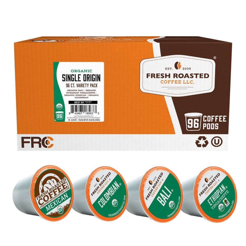 image:imageFresh Roasted Coffee USDA Organic Peru WaterProcessed Decaf  3rd Party Tested for Pesticides Mold Mycotoxins Kosher  100 Arabica Specialty Grade Med Roast 72 Pods for K Cup BrewersOrganic Single Origin Variety Pack