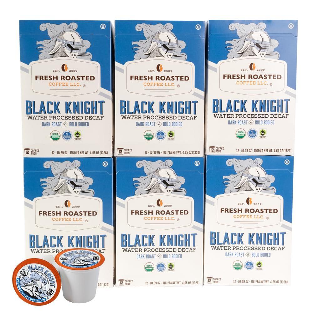 image:imageFresh Roasted Coffee USDA Organic Peru WaterProcessed Decaf  3rd Party Tested for Pesticides Mold Mycotoxins Kosher  100 Arabica Specialty Grade Med Roast 72 Pods for K Cup BrewersOrganic Black Knight WaterProcessed Decaf
