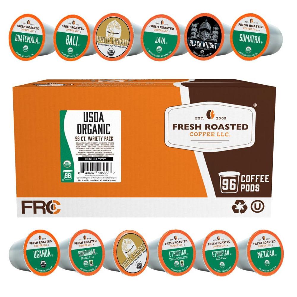 image:imageFresh Roasted Coffee USDA Organic Peru WaterProcessed Decaf  3rd Party Tested for Pesticides Mold Mycotoxins Kosher  100 Arabica Specialty Grade Med Roast 72 Pods for K Cup BrewersUSDA Organic Variety Pack