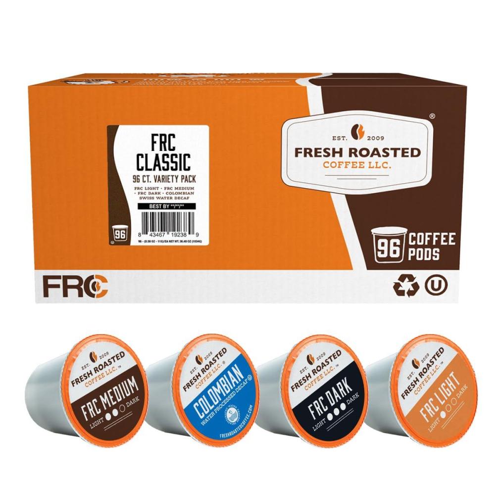 image:imageFresh Roasted Coffee USDA Organic Peru WaterProcessed Decaf  3rd Party Tested for Pesticides Mold Mycotoxins Kosher  100 Arabica Specialty Grade Med Roast 72 Pods for K Cup BrewersFRC Classic Variety Pack