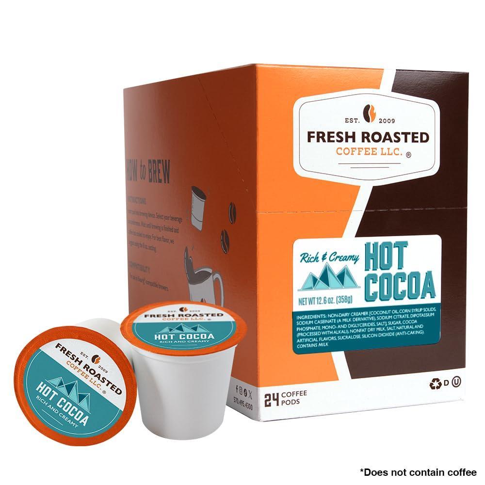image:imageFresh Roasted Coffee USDA Organic Peru WaterProcessed Decaf  3rd Party Tested for Pesticides Mold Mycotoxins Kosher  100 Arabica Specialty Grade Med Roast 72 Pods for K Cup BrewersHot Cocoa