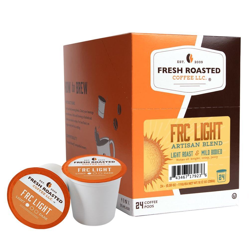 image:imageFresh Roasted Coffee USDA Organic Peru WaterProcessed Decaf  3rd Party Tested for Pesticides Mold Mycotoxins Kosher  100 Arabica Specialty Grade Med Roast 72 Pods for K Cup BrewersFRC Light Roast Blend