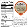 Fresh Roasted Coffee, USDA Organic Peru Water-Processed Decaf | 3rd Party Tested for Pesticides, Mold, Mycotoxins, Kosher | 100% Arabica, Specialty Grade, Med Roast 72 Pods for K Cup Brewers(French Vanilla Cappuccino)