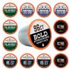 Fresh Roasted Coffee, USDA Organic Peru Water-Processed Decaf | 3rd Party Tested for Pesticides, Mold, Mycotoxins, Kosher | 100% Arabica, Specialty Grade, Med Roast 72 Pods for K Cup Brewers(Bold Artisan Blend Variety Pack)