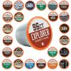 Fresh Roasted Coffee, USDA Organic Peru Water-Processed Decaf | 3rd Party Tested for Pesticides, Mold, Mycotoxins, Kosher | 100% Arabica, Specialty Grade, Med Roast 72 Pods for K Cup Brewers(Explorer Variety Pack)
