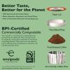 Fresh Roasted Coffee, USDA Organic Peru Water-Processed Half Caf envipods | 3rd Party Tested for Pesticides, Mold, Mycotoxins, BPI Compostable | Med Roast 72 CT Pods for K Cup Brewers(Chocolate)