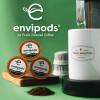 Fresh Roasted Coffee, USDA Organic Peru Water-Processed Half Caf envipods | 3rd Party Tested for Pesticides, Mold, Mycotoxins, BPI Compostable | Med Roast 72 CT Pods for K Cup Brewers(Chocolate)