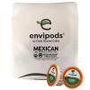 Fresh Roasted Coffee, USDA Organic Peru Water-Processed Half Caf envipods | 3rd Party Tested for Pesticides, Mold, Mycotoxins, BPI Compostable | Med Roast 72 CT Pods for K Cup Brewers(Organic Mexican)
