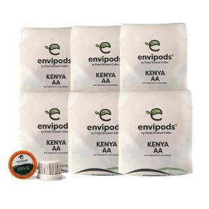 Fresh Roasted Coffee, Organic Guatemalan Huehuetenango envipods, Medium Roast, Fair Trade Kosher, 36 Count, Individually Wrapped, Compatible With 1.0 & 2.0 K Cup Brewers(Kenya-AA)