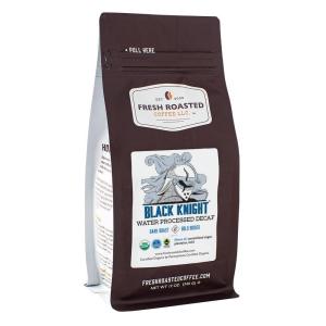 Fresh Roasted Coffee, Organic Peru Water-Processed Half-Caf | Mold & Myco 3rd Party Tested, USDA Organic, Kosher | Med Roast 5 lb (80 oz) Whole Bean(Organic Black Knight Water-Processed Decaf)