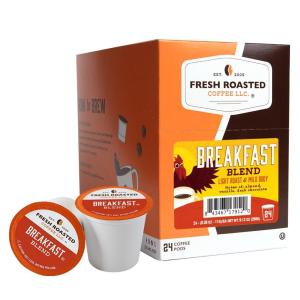 Fresh Roasted Coffee, USDA Organic Peru Water-Processed Decaf | 3rd Party Tested for Pesticides, Mold, Mycotoxins, Kosher | 100% Arabica, Specialty Grade, Med Roast 72 Pods for K Cup Brewers(Breakfast Blend)