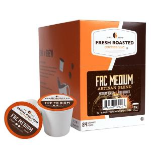 Fresh Roasted Coffee, USDA Organic Peru Water-Processed Decaf | 3rd Party Tested for Pesticides, Mold, Mycotoxins, Kosher | 100% Arabica, Specialty Grade, Med Roast 72 Pods for K Cup Brewers(FRC Medium Roast Blend)