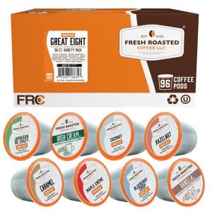 Fresh Roasted Coffee, USDA Organic Peru Water-Processed Decaf | 3rd Party Tested for Pesticides, Mold, Mycotoxins, Kosher | 100% Arabica, Specialty Grade, Med Roast 72 Pods for K Cup Brewers(The Decaf Great Eight)