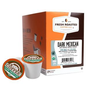 Fresh Roasted Coffee, USDA Organic Peru Water-Processed Decaf | 3rd Party Tested for Pesticides, Mold, Mycotoxins, Kosher | 100% Arabica, Specialty Grade, Med Roast 72 Pods for K Cup Brewers(Organic Dark Mexican)