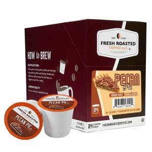 Fresh Roasted Coffee, USDA Organic Peru Water-Processed Decaf | 3rd Party Tested for Pesticides, Mold, Mycotoxins, Kosher | 100% Arabica, Specialty Grade, Med Roast 72 Pods for K Cup Brewers(Pecan Pie)
