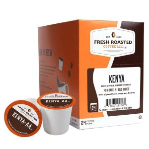 Fresh Roasted Coffee, USDA Organic Peru Water-Processed Decaf | 3rd Party Tested for Pesticides, Mold, Mycotoxins, Kosher | 100% Arabica, Specialty Grade, Med Roast 72 Pods for K Cup Brewers(Kenya AA)