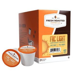 Fresh Roasted Coffee, USDA Organic Peru Water-Processed Decaf | 3rd Party Tested for Pesticides, Mold, Mycotoxins, Kosher | 100% Arabica, Specialty Grade, Med Roast 72 Pods for K Cup Brewers(FRC Light Roast Blend)
