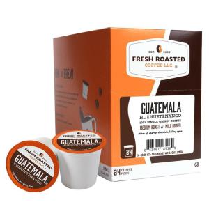 Fresh Roasted Coffee, USDA Organic Peru Water-Processed Decaf | 3rd Party Tested for Pesticides, Mold, Mycotoxins, Kosher | 100% Arabica, Specialty Grade, Med Roast 72 Pods for K Cup Brewers(Guatemala Huehuetenango)