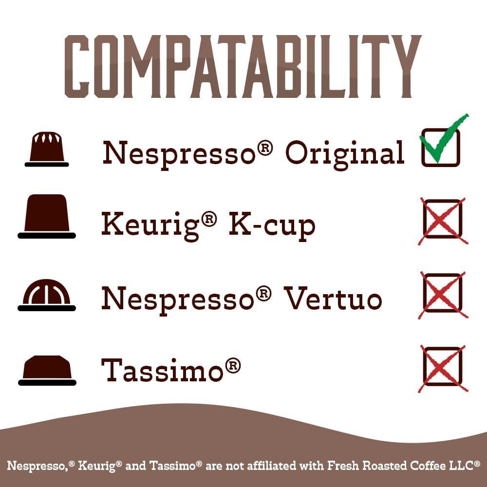 image:imageFresh Roasted Coffee Espresso Pods for Nespresso OriginalLine Indian Monsoon Malabar 10 Aluminum CapsulesOrganic Ethiopian Sidamo