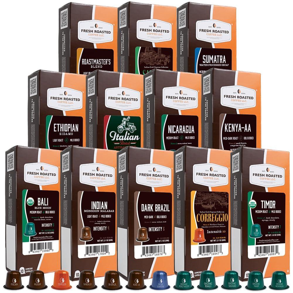 image:imageFresh Roasted Coffee Espresso Pods for Nespresso OriginalLine Indian Monsoon Malabar 10 Aluminum CapsulesSingle Origin and Espresso Blends